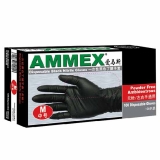 AMMEX爱马斯 一次性丁腈手套（耐用型 无粉 黑色）